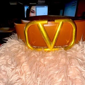 Valentino Reversible (Cognac and Black) Belt